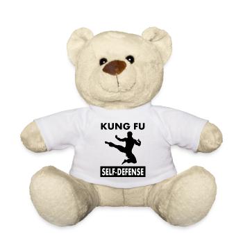 j'aime kung fu self défense arts martiaux - Nounours - blanc - Devant