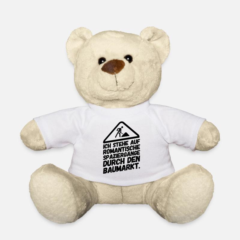 Bauarbeiter Baustelle Baumarkt - Teddy - Weiß