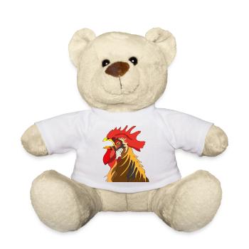 Rooster - Teddy Bear - white - Front