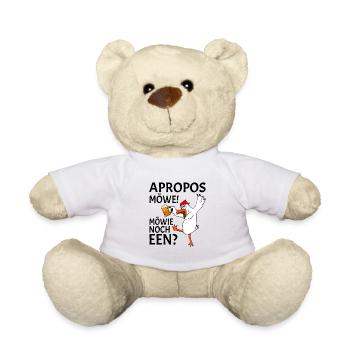 Apropos Möwe Möwie noch een Plattdeutsch Norden - Teddy - Weiß - Vorne