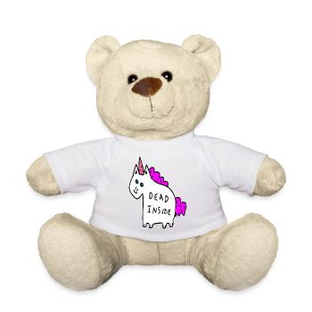 Berlin Street Art Dead Unicorn - Nounours - blanc - Devant