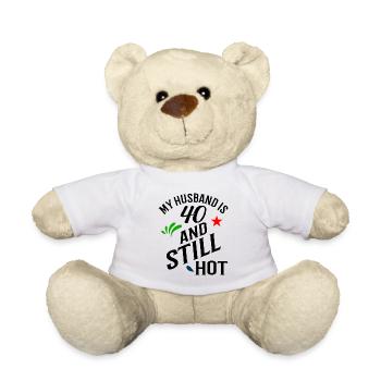 Mein Mann ist 40 und immer noch heiß - Teddy - Weiß - Vorne