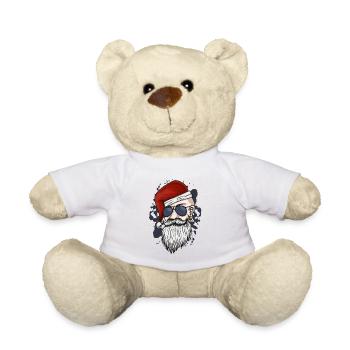 Weihnachtsmann mit Sonnenbrille | Cool Santa XMas - Teddy - Weiß - Vorne