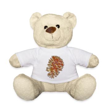 pommes de pin - Nounours - blanc - Devant