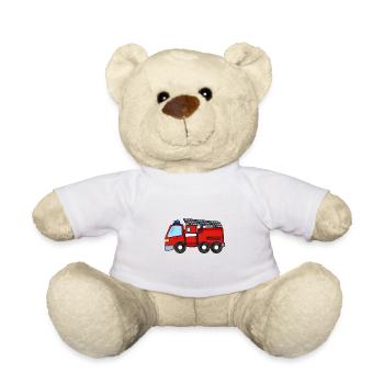 Camion de pompier - Nounours - blanc - Devant