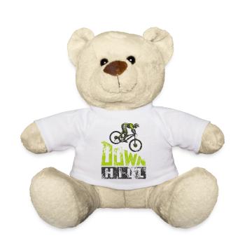 Mountain bike downhill heat MTB rider gift - Teddy Bear - white - Front