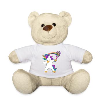 Cadeau de la licorne de tennis dab dabbing - Nounours - blanc - Devant
