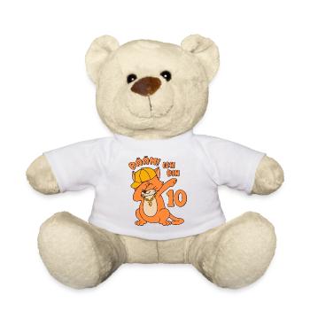 10. Geburtstag - 10 Jahre alt - Bääm! Ich bin 10 - Teddy - Weiß - Vorne