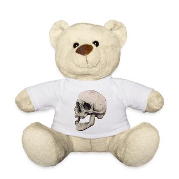 skeleton skull - Teddy Bear - white - Front