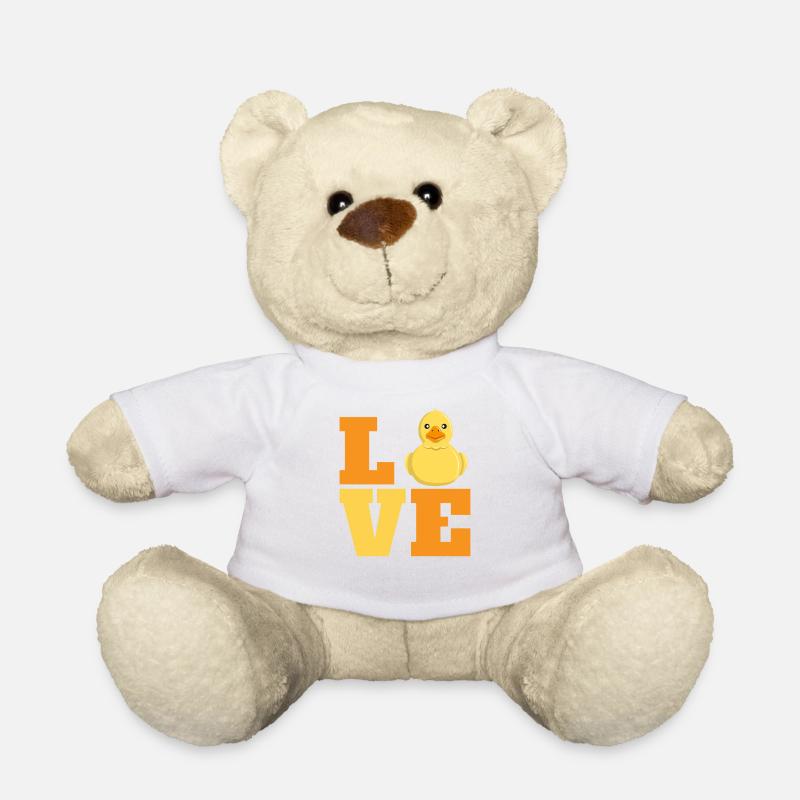 Badeente Liebe Ente - Teddy - Weiß