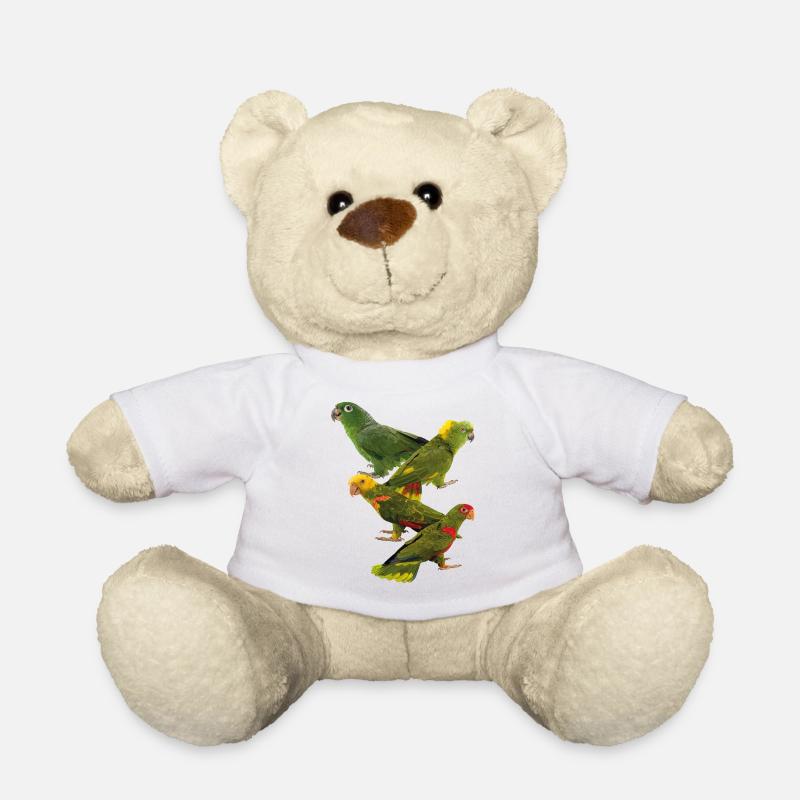 Papageien - Teddy - Weiß