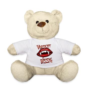 Vorsicht bissig - Teddy - Weiß - Vorne