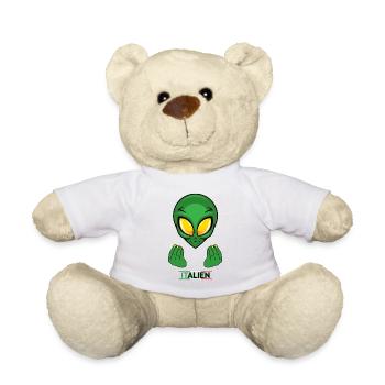 Italie Alien, Italien,Italie, vacances, drôle - Nounours - blanc - Devant