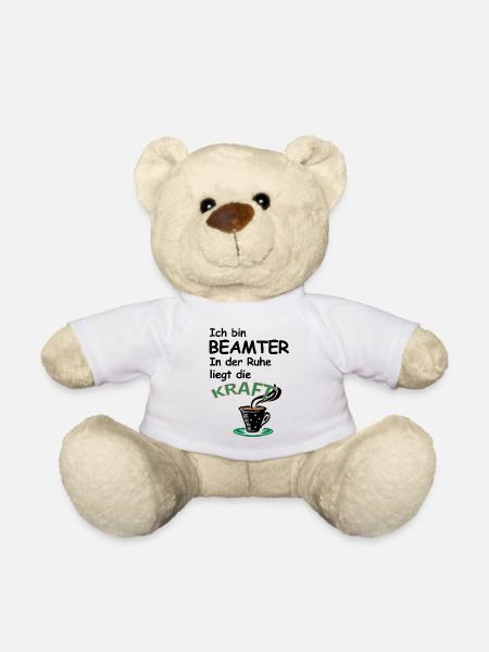 Beamter, öffentlicher Dienst, Beamte Geschenk - Teddy - Weiß