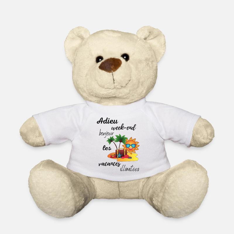 Adieu week-end, Pour départ à la retraite d'un ami - Nounours - blanc