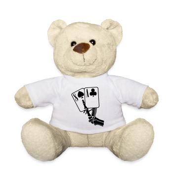 Dead Mans Hand, Poker, WSOP, Casino, Pokerstars - Teddy - Weiß - Vorne