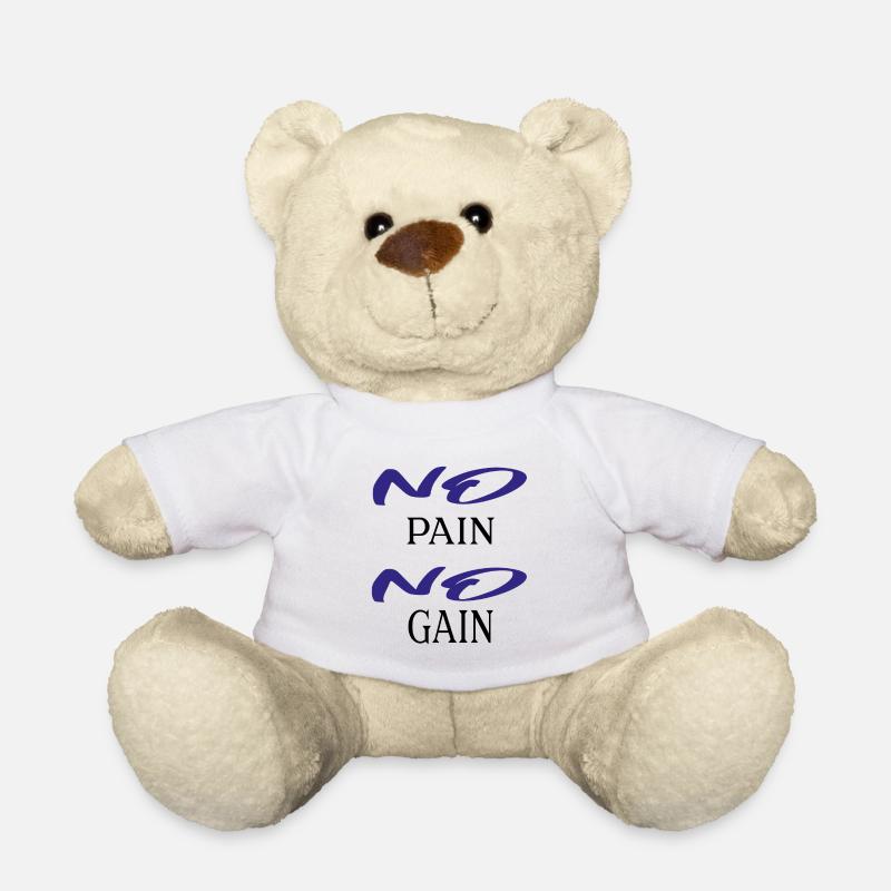 no pain no gain - Teddy - Weiß