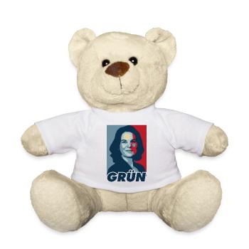 Annalena Baerbock Politik Politikerin Grün - Teddy - Weiß - Vorne
