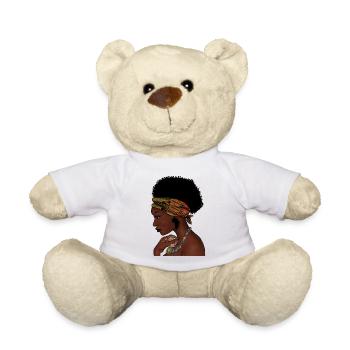 Kente African Woman, Ghana, Afrika - Teddy - Weiß - Vorne