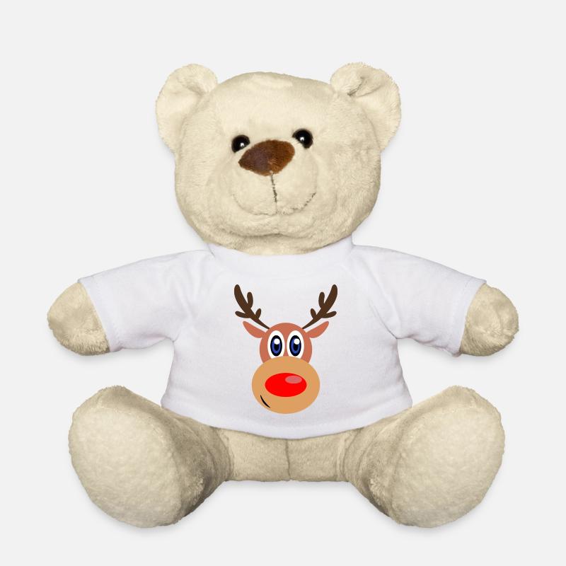 Rudolph Noël de Noël visage - Nounours - blanc