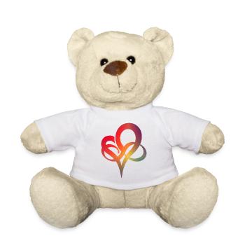 Herz Symbol Farbverlauf - Teddy - Weiß - Vorne