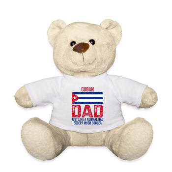 Cuban Dad Cuba Flag for Father's Day - Teddy Bear - white - Front