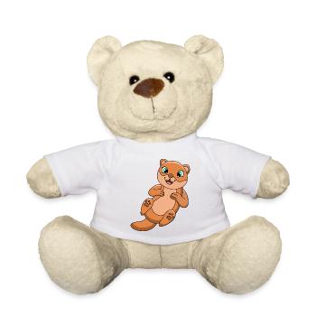 Otter cartoon - Teddy Bear - white - Front