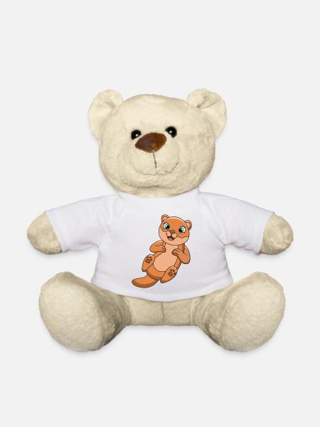 Otter Cartoon - Teddy - Weiß