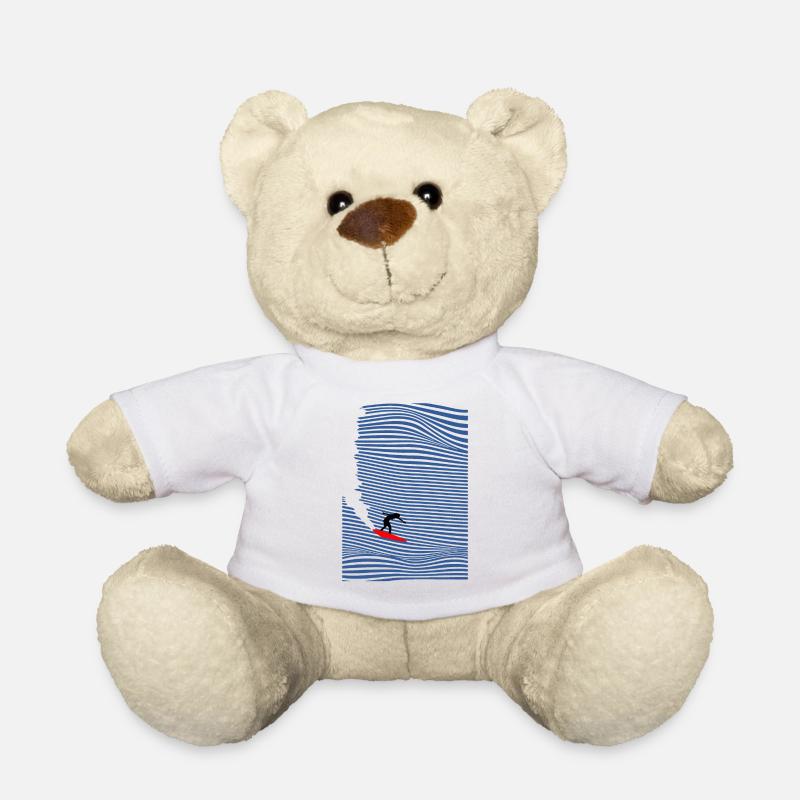 Surferfrau Surfen welle - Teddy - Weiß