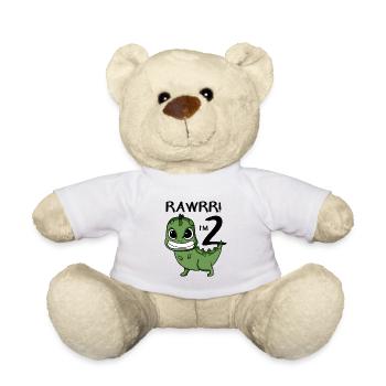 2e anniversaire - 2 ans - J’ai 2 ans - Nounours - blanc - Devant