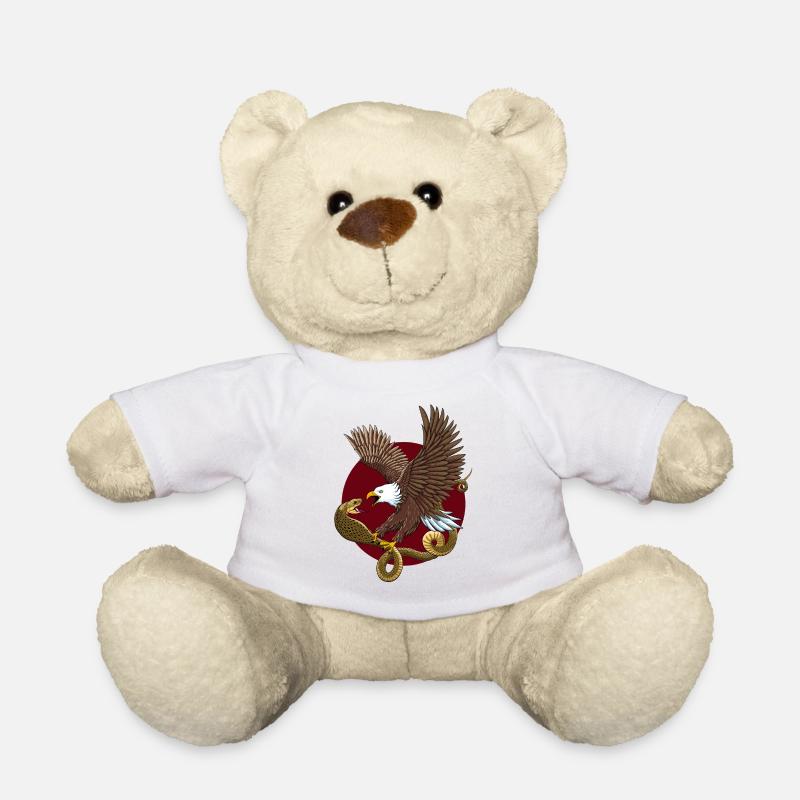Adler und Schlange - Teddy - Weiß