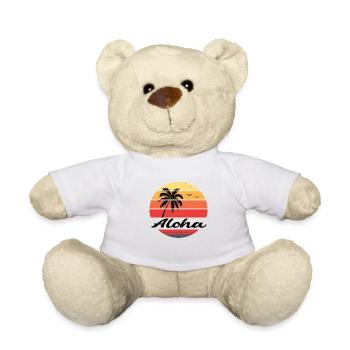 Palm aloha - Teddy Bear - white - Front