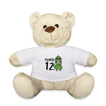 12. Geburtstag - 12 Jahre alt - Ich bin 12 - Teddy - Weiß - Vorne