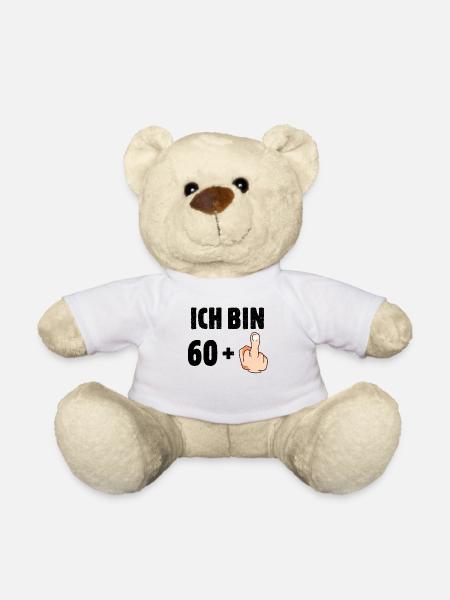 Ich bin 60 plus eins - Teddy - Weiß