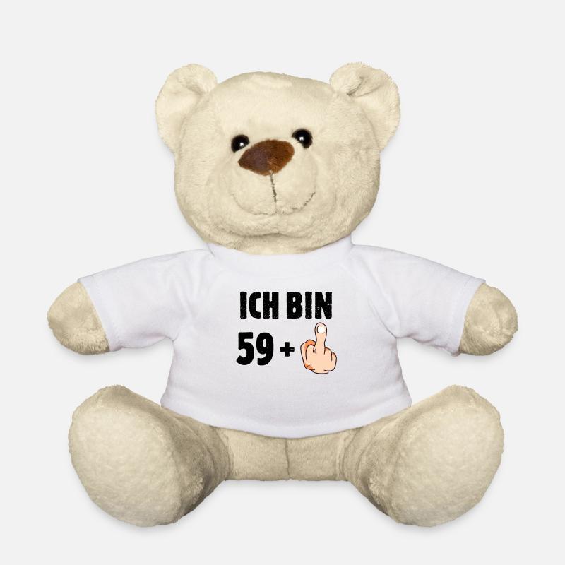 Ich bin 59 plus eins - Teddy - Weiß