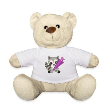 Raccoon School Enrollment Kita 2021 Schoolchild - Teddy Bear - white - Front