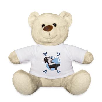 Stinktier Skunk Blue Design - Teddy Bear - white - Front