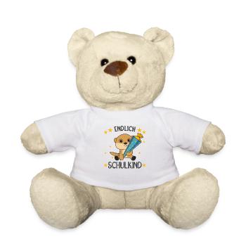 Erdmännchen Schule Einschulung Kita 2021 Schulkind - Teddy - Weiß - Vorne