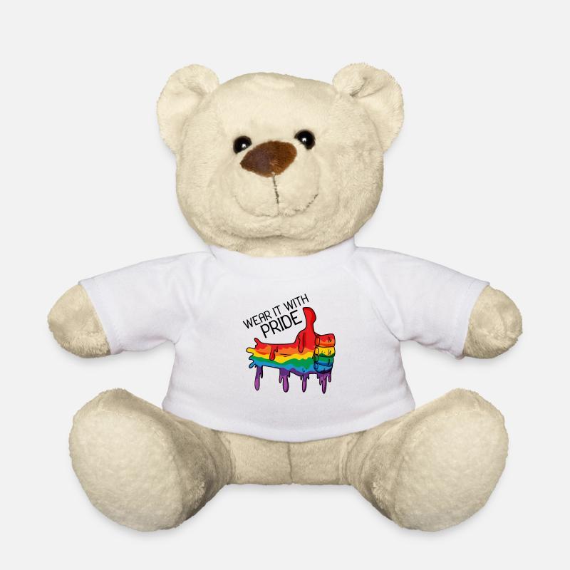 Gay Pride Geschenk - Teddy - Weiß