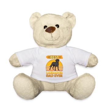 Black Labrador Labbi Best Labrador Dad Ever - Teddy Bear - white - Front
