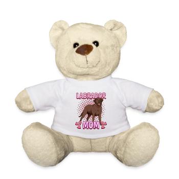Brown Labrador Labbi Labrador Mom - Teddy Bear - white - Front