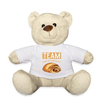 Team Pain au chocolat T-Shirt Anti Chocolatine - Nounours - blanc - Devant