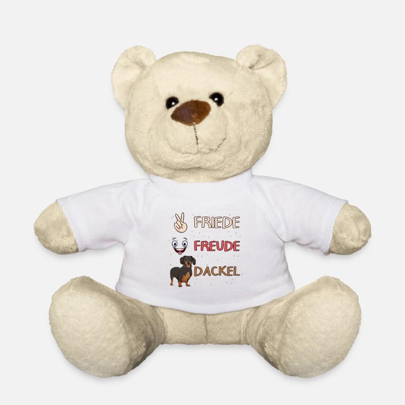 Dackel Friede Freude Dackel - Teddy - Weiß