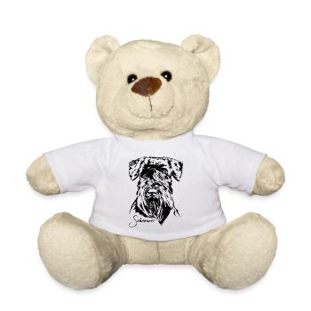 SCHNAUZER Portrait Dogs Dog Wilsigns - Teddy Bear - white - Front