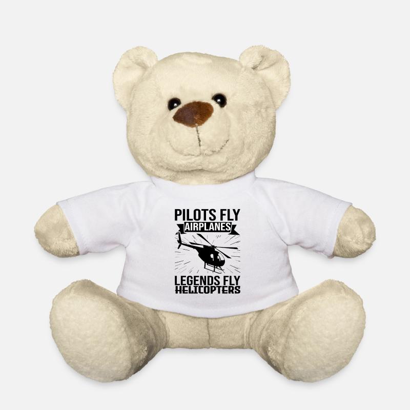 Hélicoptère pilote hélicoptère - Nounours - blanc