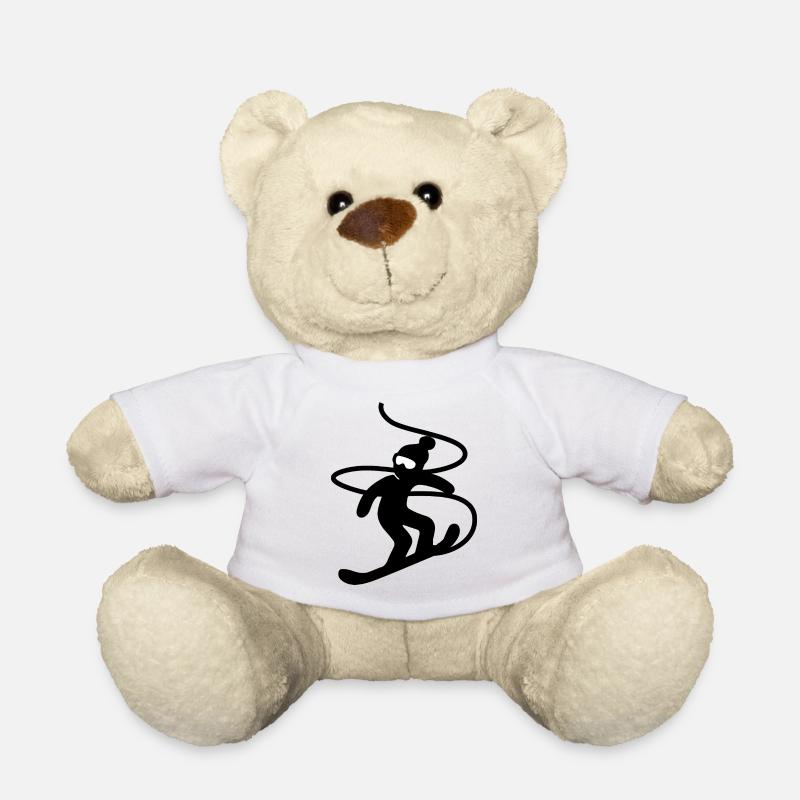 Snowboard Snowboarder - Teddy - Weiß