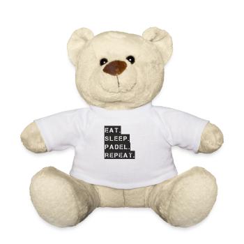 Padel Tennis - eat sleep padel repeat - Teddy Bear - white - Front