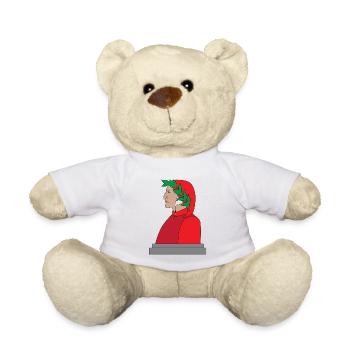 Illustration du portrait de Dante Alighieri - Nounours - blanc - Devant