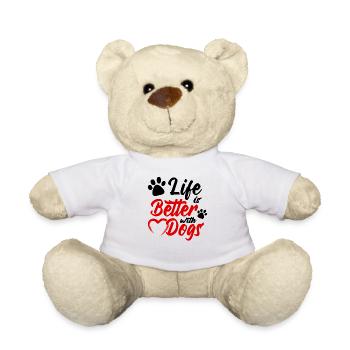 Das Leben ist besser mit Hunden - Teddy - Weiß - Vorne