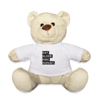 Horseback riding - eat. Sleep. Ride. repeat. - Teddy Bear - white - Front